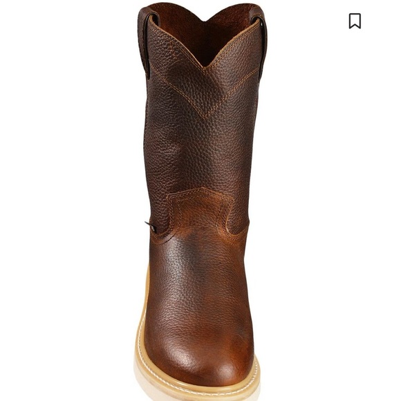 Justin Men’s Dark Brown Leather Work Boots